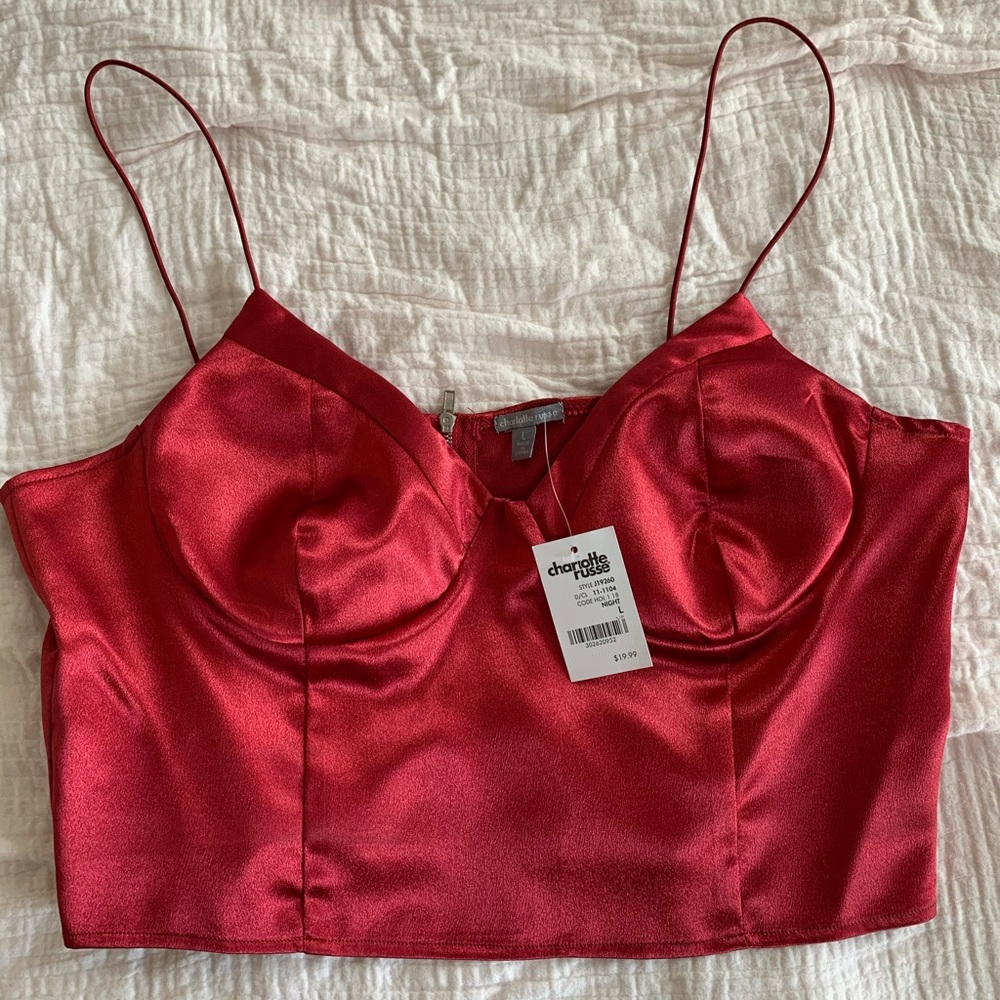 Red Silk Top